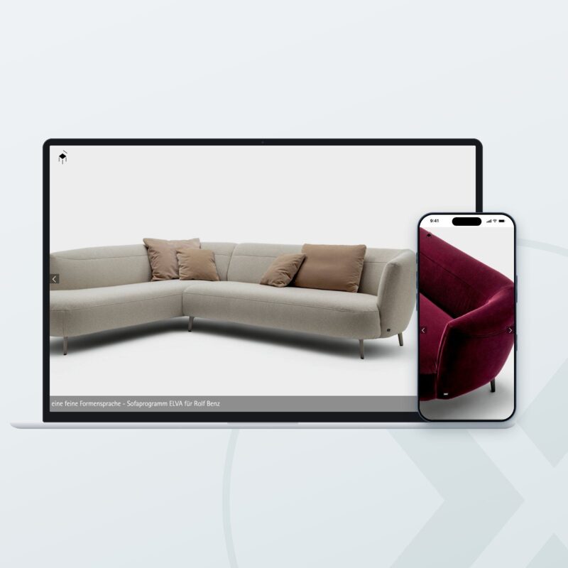 Website von Beck Design, Büro für Möbel- und Produktdesign auf Laptop und Smartphone